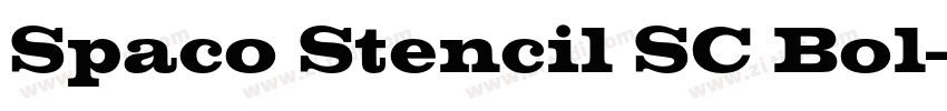 Spaco Stencil SC Bol字体转换 Spaco Stencil SC Bol字体转换
